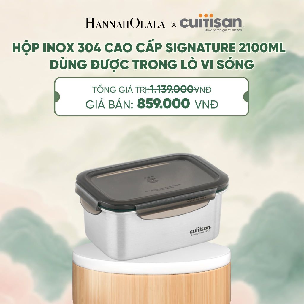  HỘP INOX 316 CAO CẤP CUITISAN SIGNATURE DÙNG ĐƯỢC TRONG LÒ VI SÓNG - DEAL 3 - A2132 