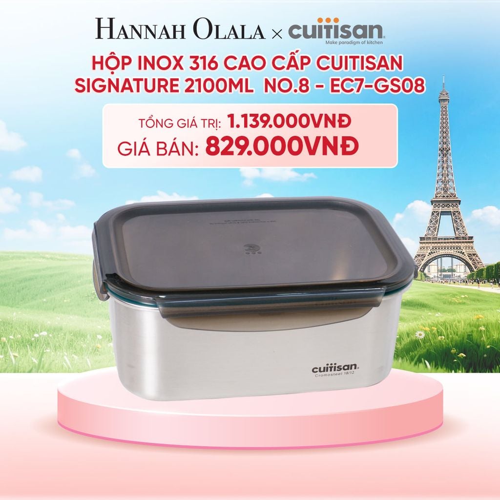  HỘP INOX 316 CAO CẤP CUITISAN SIGNATURE DÙNG ĐƯỢC TRONG LÒ VI SÓNG - DEAL 3 - B53 
