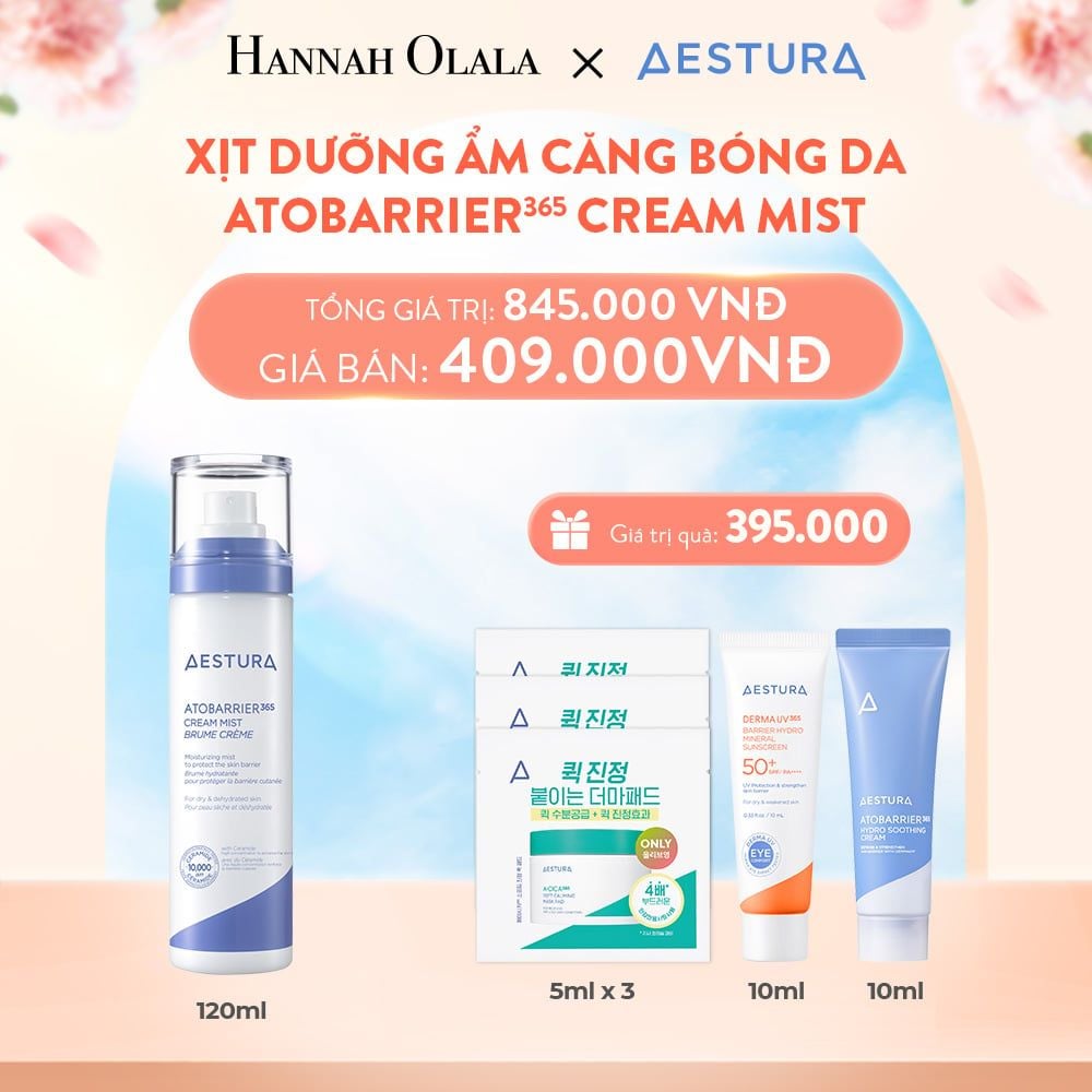  A3_DEAL 3: XỊT DƯỠNG ẨM CERAMIDE AESTURA ATOBARRIER365 CREAM MIST 120ML 