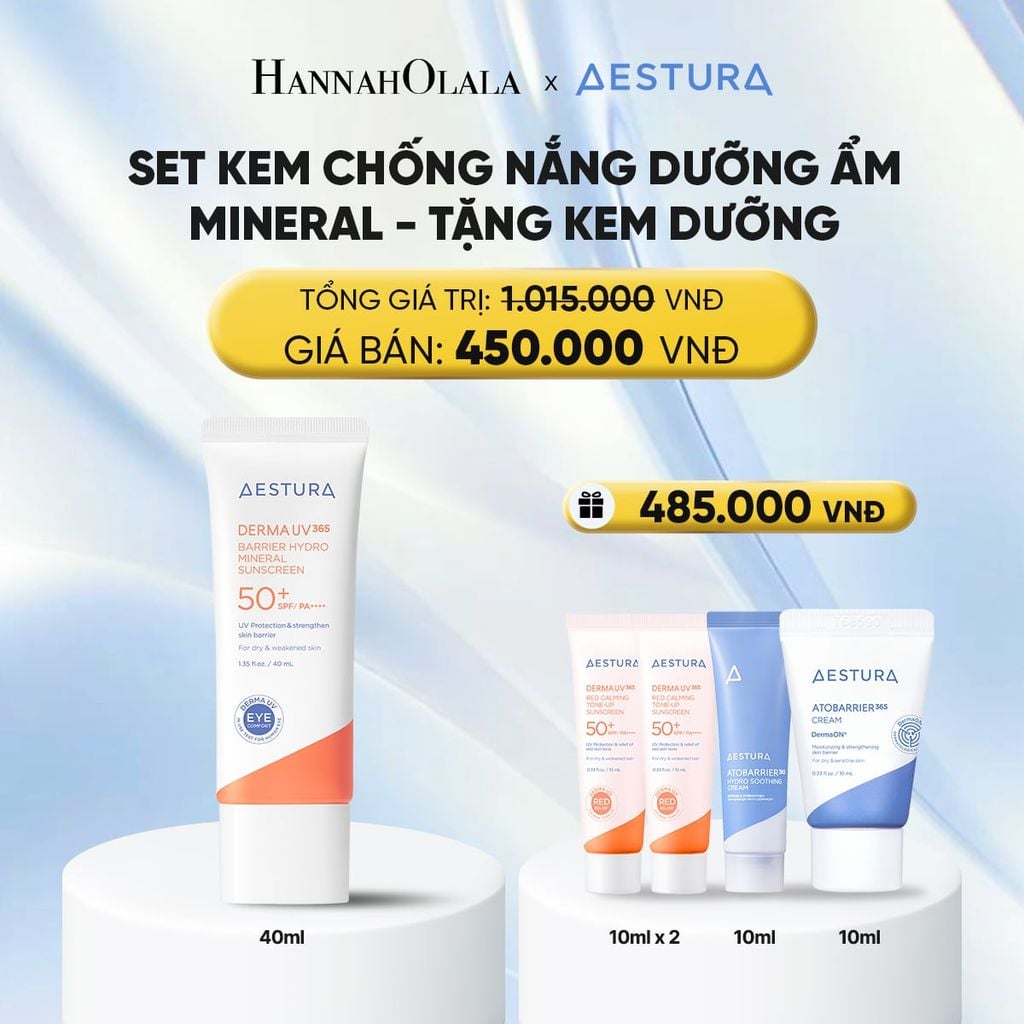  SET KEM CHỐNG NẮNG DƯỠNG ẨM MINERAL - E176 