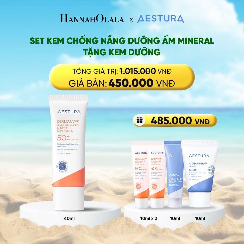  DEAL 3: SET KEM CHỐNG NẮNG DƯỠNG ẨM MINERAL 
