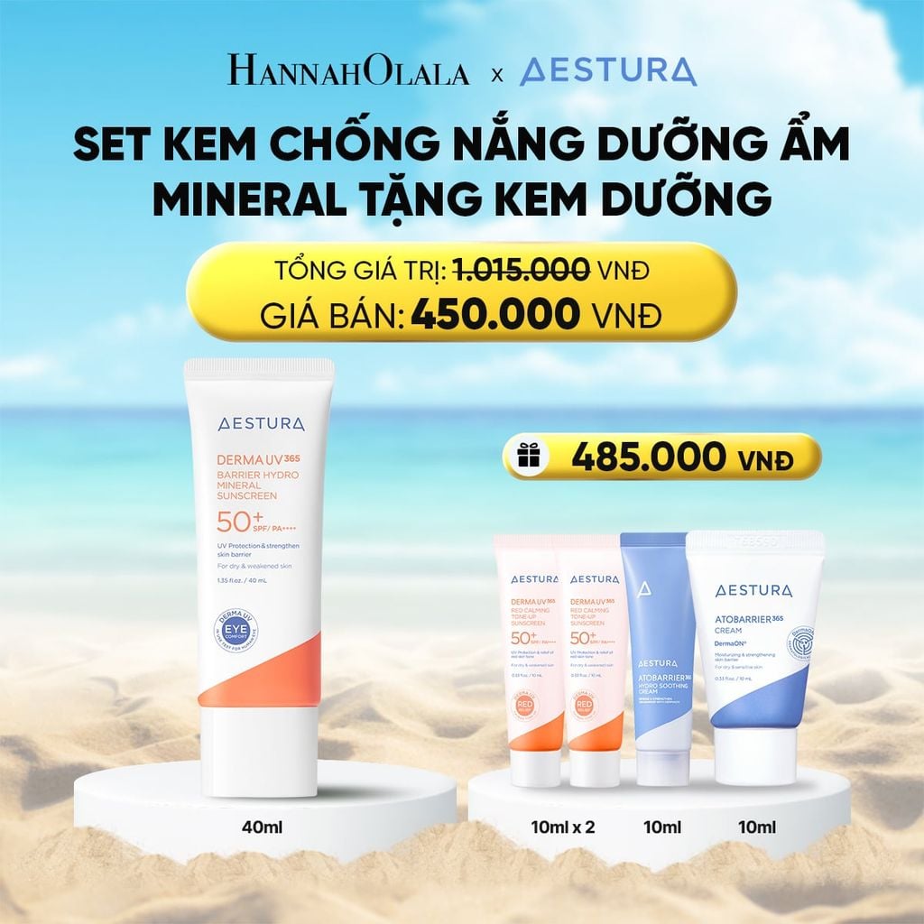  A1844_DEAL 3: SET KEM CHỐNG NẮNG DƯỠNG ẨM MINERAL 