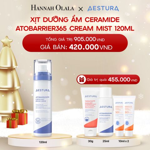  DEAL 3: XỊT DƯỠNG ẨM CERAMIDE AESTURA ATOBARRIER365 CREAM MIST 120ML 
