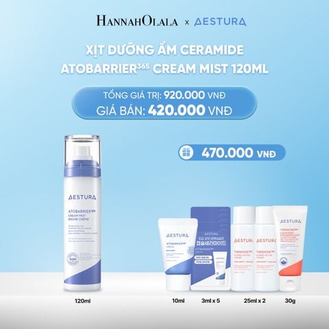  DEAL 3: XỊT DƯỠNG ẨM CERAMIDE AESTURA ATOBARRIER365 CREAM MIST 120ML 
