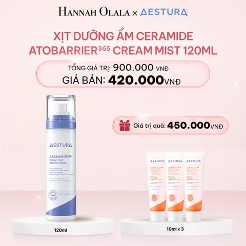  E842_DEAL 3: XỊT DƯỠNG ẨM CERAMIDE AESTURA ATOBARRIER365 CREAM MIST 120ML 
