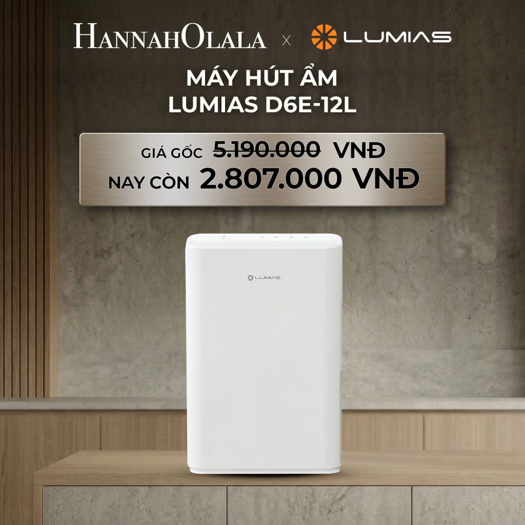 DEAL 30: MÁY HÚT ẨM LUMIAS D6E-12L - 25m² 
