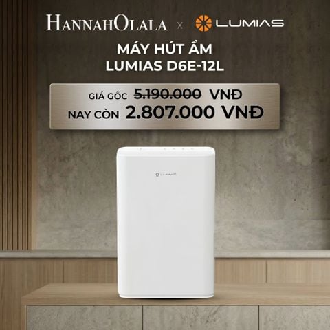  DEAL 30: MÁY HÚT ẨM LUMIAS D6E-12L - 25m² 