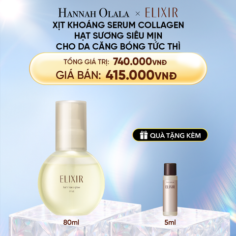  A94_DEAL 30.1: XỊT KHOÁNG DƯỠNG ẨM TỨC THÌ ELIXIR SUPERIEUR LUMINOUS GLOW MIST 80ML 