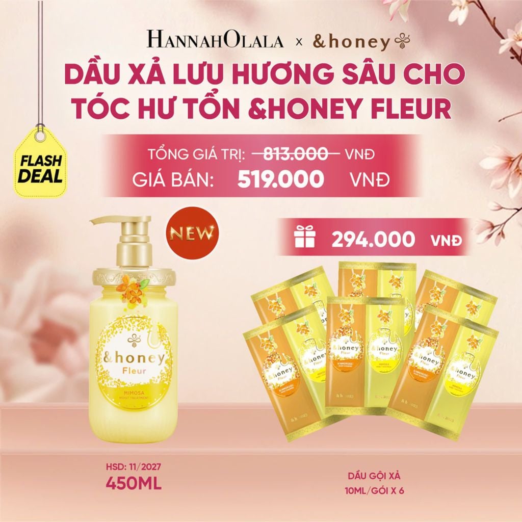  [NEW] DẦU XẢ LƯU HƯƠNG SÂU CHO TÓC HƯ TỔN &HONEY FLEUR (DATE 11/2027) - A736 