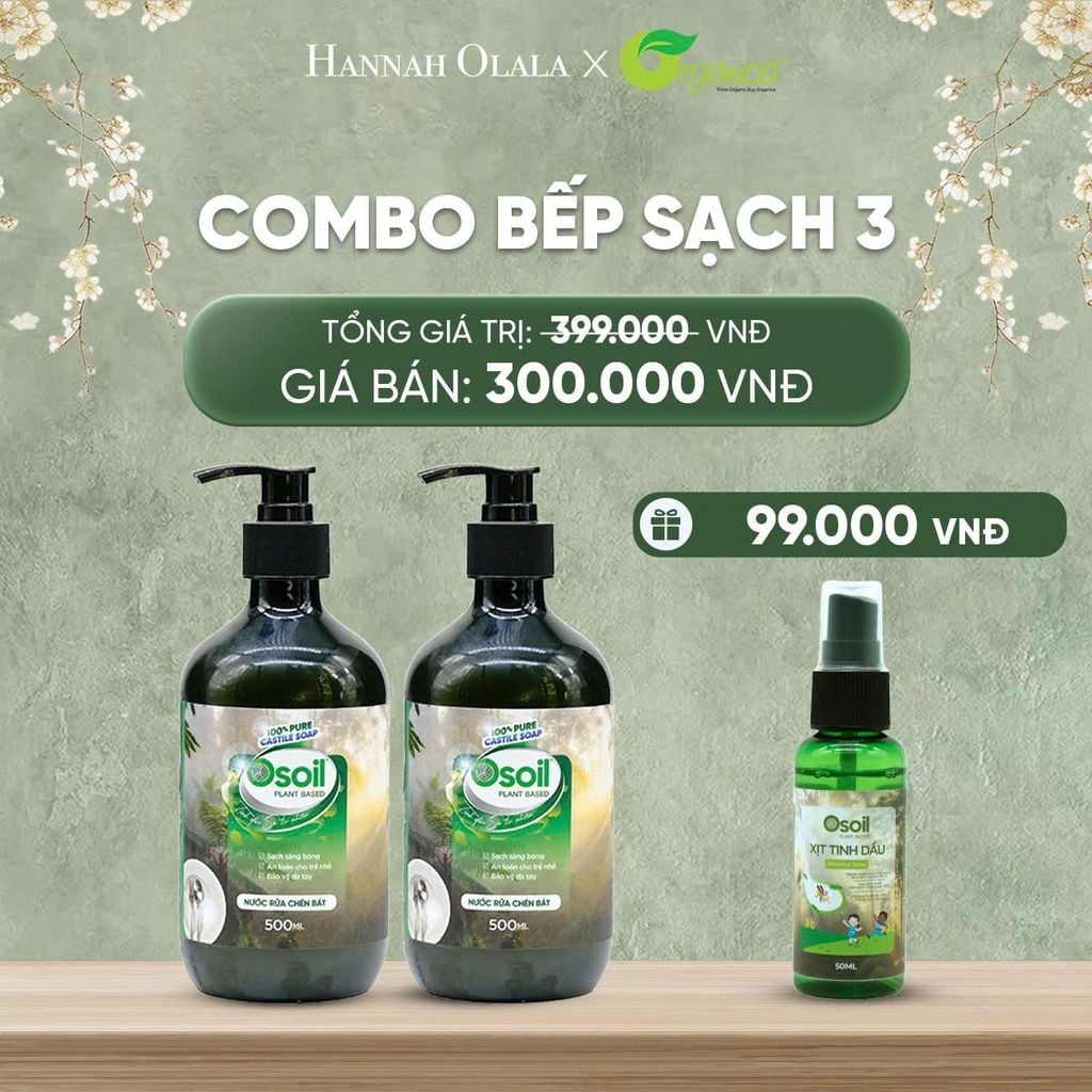  DEAL 30: COMBO BẾP SẠCH NƯỚC LAU CHÙI ĐA NĂNG VÀ NƯỚC RỬA CHÉN 