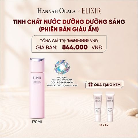  [MỚI] TINH CHẤT LOTION COLLAGENERATOR DƯỠNG SÁNG DA & NGĂN NGỪA LÃO HÓA MỚI ELIXIR BRIGHTENING LOTION RICH 170ML (PHIÊN BẢN GIÀU ẨM) - DEAL 30 