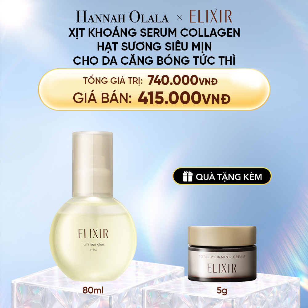  DEAL 30: XỊT KHOÁNG DƯỠNG ẨM TỨC THÌ ELIXIR SUPERIEUR LUMINOUS GLOW MIST 80ML 