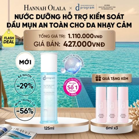  [MỚI] NƯỚC DƯỠNG ẨM KIỀM DẦU NGỪA MỤN CHO DA NHẠY CẢM DPROGRAM BALANCING ACNE CARE LOTION 125ML - DEAL 30_ D2093 
