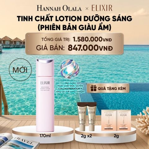  [MỚI] TINH CHẤT LOTION COLLAGENERATOR DƯỠNG SÁNG DA & NGĂN NGỪA LÃO HÓA MỚI ELIXIR BRIGHTENING LOTION RICH 170ML (PHIÊN BẢN GIÀU ẨM) - DEAL 30_ D2181 