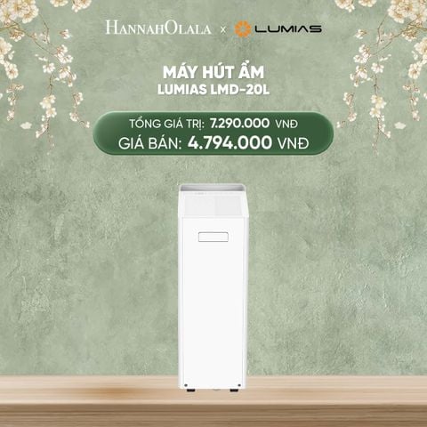  DEAL 30: MÁY HÚT ẨM LUMIAS LMD-20L - 20L/NGÀY, 20–40m² 