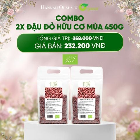  E560_DEAL 30: COMBO 2 X ĐẬU ĐỎ HỮU CƠ MÙA 450G 
