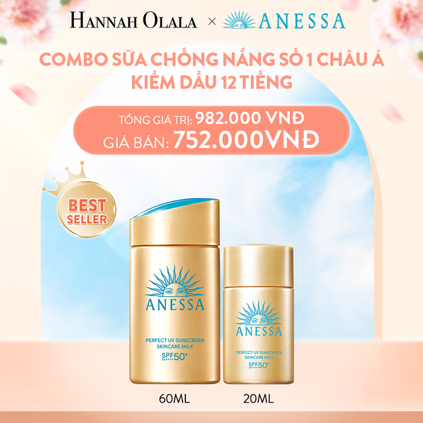  BACK UP 1: BỘ SỮA CHỐNG NẮNG KIỀM DẦU ANESSA GOLD MILK 60ML + 20ML 