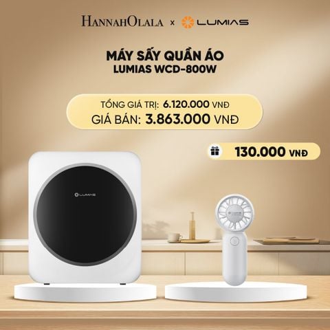  DEAL 31: MÁY SẤY QUẦN ÁO LUMIAS WCD-800W 