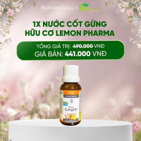  E558_DEAL 32: NƯỚC CỐT GỪNG HỮU CƠ LEMON PHARMA 20ML 