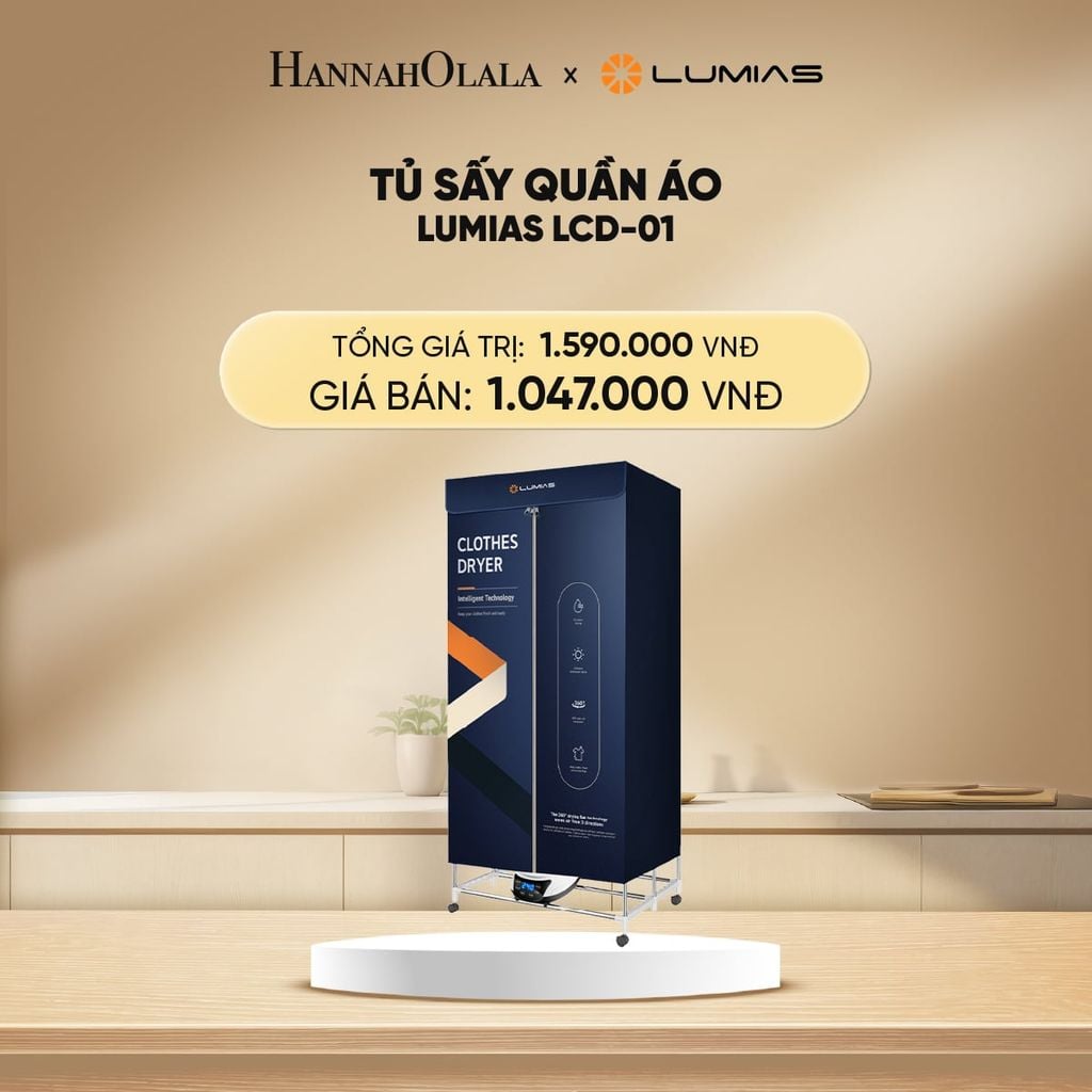  DEAL 32: TỦ SẤY QUẦN ÁO LUMIAS LCD-01 - 1500W, 8KG 