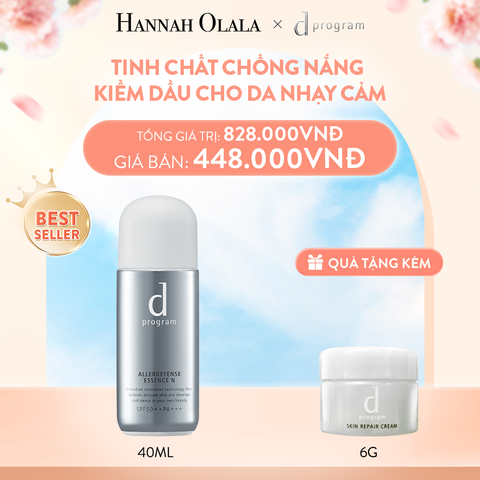  A2005_DEAL 2.1: TINH CHẤT CHỐNG NẮNG KIỀM DẦU AN TOÀN CHO DA NHẠY CẢM D PROGRAM ALLERDEFENSE ESSENSE 40ML 