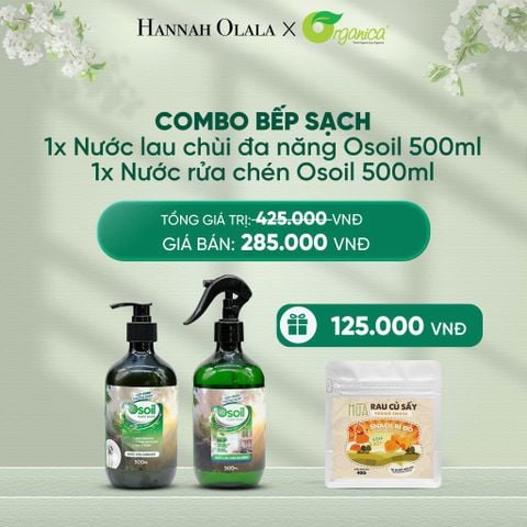  DEAL 30: COMBO BẾP SẠCH NƯỚC LAU CHÙI ĐA NĂNG VÀ NƯỚC RỬA CHÉN 