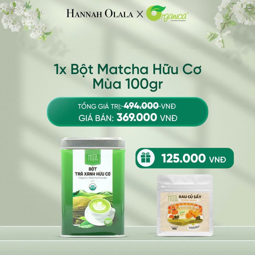  DEAL 33: BỘT MATCHA HỮU CƠ MÙA 100GR 