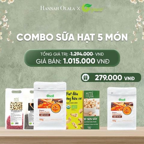  DEAL 33: COMBO SỮA HẠT 5 MÓN 