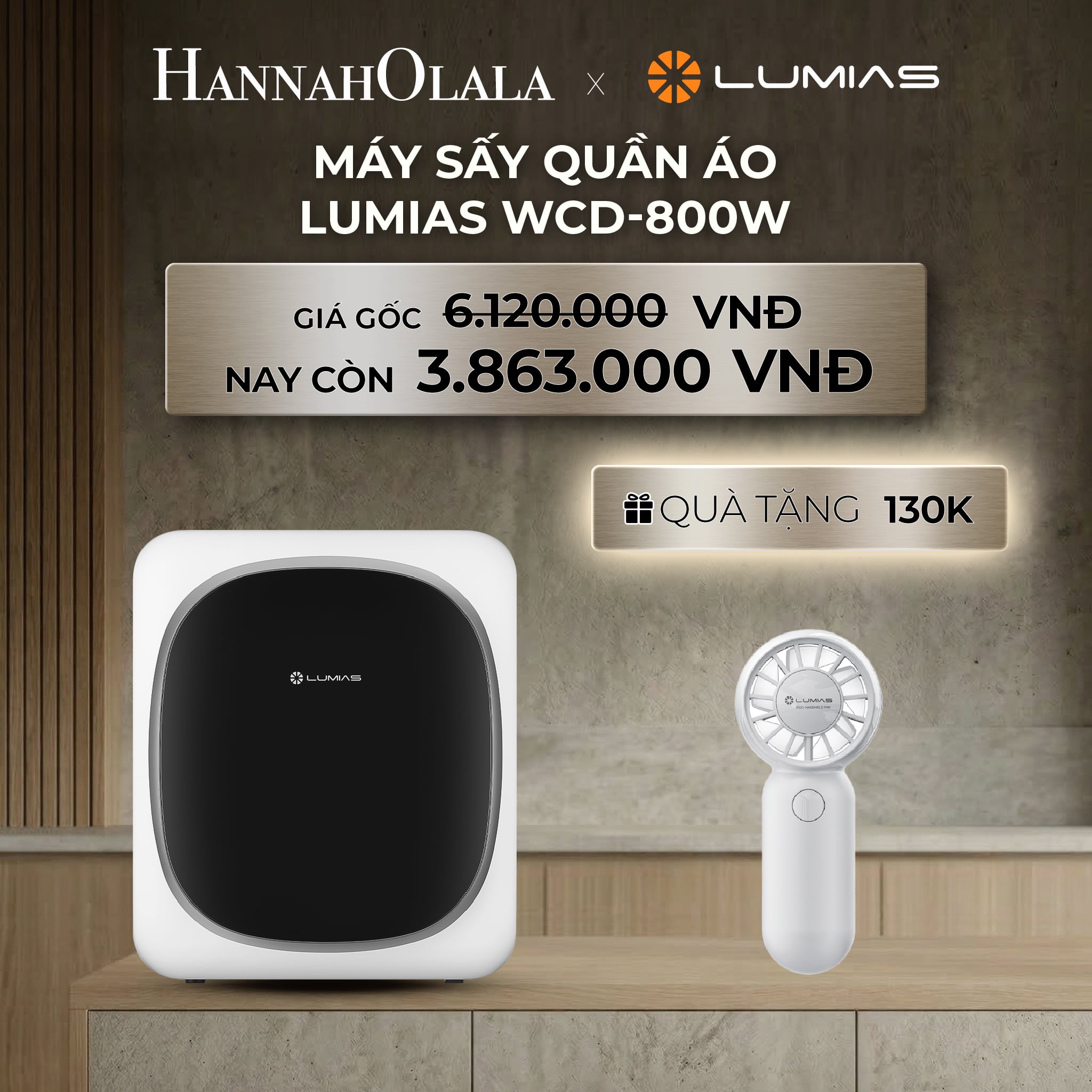 Máy Sấy Quần Áo Lumias WCD-800W