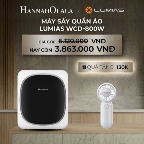  DEAL 35: MÁY SẤY QUẦN ÁO LUMIAS WCD-800W 