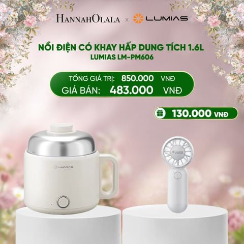 DEAL 35: NỒI ĐIỆN LUMIAS LM-PM606 CÓ KHAY HẤP DUNG TÍCH 1.6L 