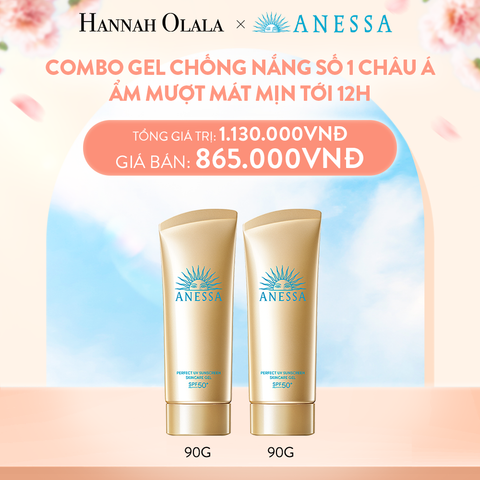  A32_BACK UP 5: BỘ GEL CHỐNG NẮNG DƯỠNG ẨM ANESSA GOLD GEL 90G X2 