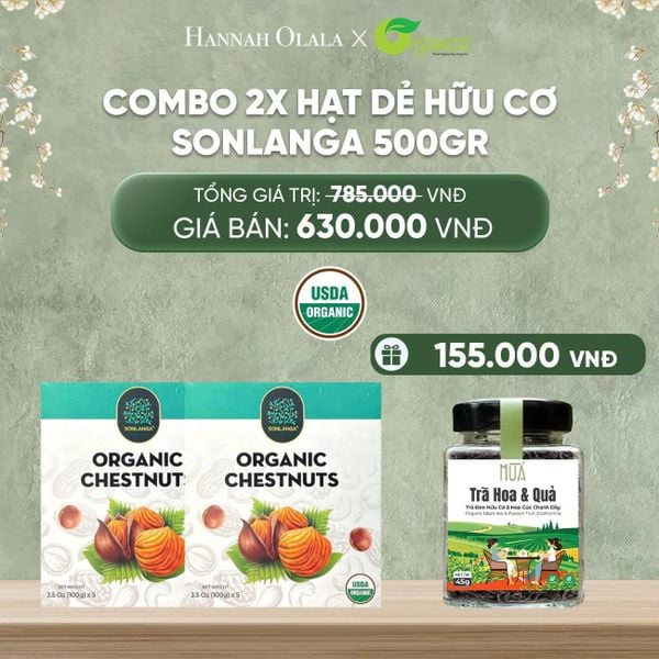  DEAL 35: COMBO 2 HẠT DẺ HỮU CƠ SONLANGA 500GR 