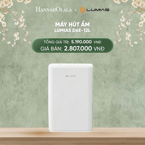  DEAL 36: MÁY HÚT ẨM LUMIAS D6E-12L - 25m² 
