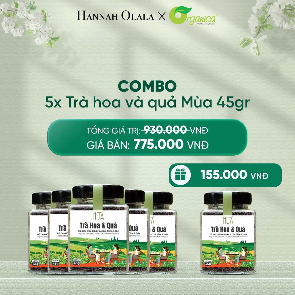  DEAL 37: 5 X TRÀ HOA VÀ QUẢ MÙA 45GR 