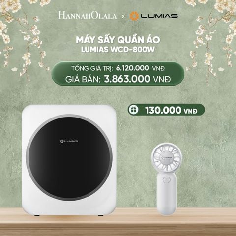  DEAL 37: MÁY SẤY QUẦN ÁO LUMIAS WCD-800W 