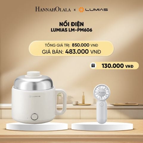  DEAL 37: NỒI ĐIỆN LUMIAS LM-PM606 CÓ KHAY HẤP DUNG TÍCH 1.6L 