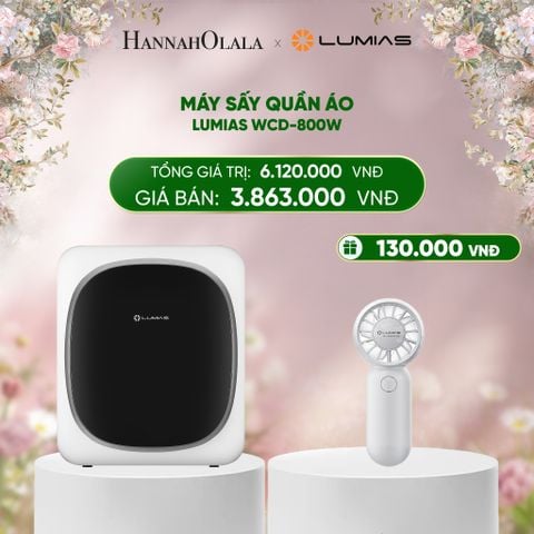  DEAL 38: MÁY SẤY QUẦN ÁO LUMIAS WCD-800W 