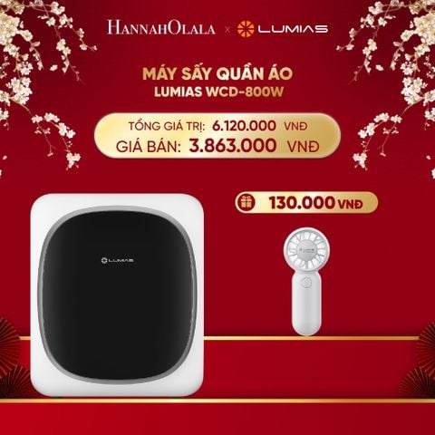 DEAL 38: MÁY SẤY QUẦN ÁO LUMIAS WCD-800W 