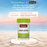 C898_DEAL 3: VIÊN UỐNG HỖ TRỢ THẢI ĐỘC GAN & GIẢM KHÓ TIÊU ĐẦY BỤNG SWISSE ULTIBOOST LIVER DETOX (60 VIÊN) 