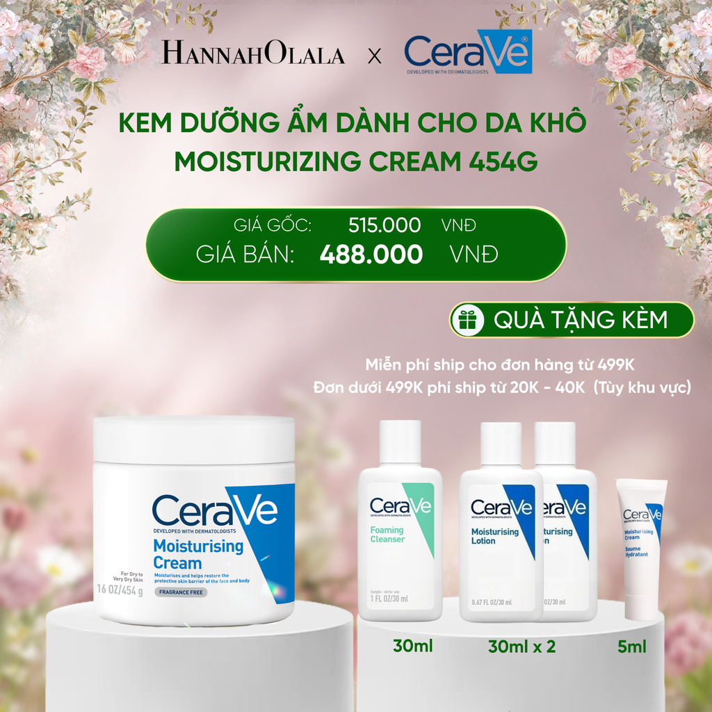  DEAL 3 KEM DƯỠNG ẨM DÀNH CHO DA KHÔ MOISTURIZING CREAM 454G 