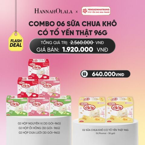  DEAL 5: COMBO 06 SỮA CHUA KHÔ CÓ TỔ YẾN THẬT 96G_A104 