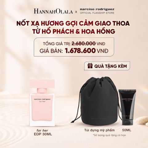  NƯỚC HOA NỮ NARCISO RODRIGUEZ FOR HER EAU DE PARFUM 30ML - DEAL 3 