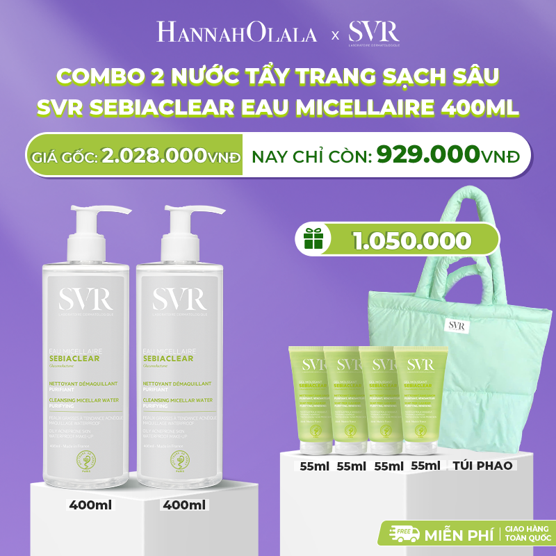 Combo Nước Tẩy Trang SVR Sebiaclear Eau Micellaire 400ml