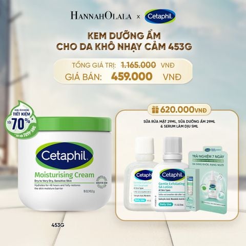  KEM DƯỠNG ẨM CHO DA NHẠY CẢM CETAPHIL MOISTURIZING CREAM 453G - PHIÊN BẢN TIẾT KIỆM ĐẾN 70% DEAL 3: 