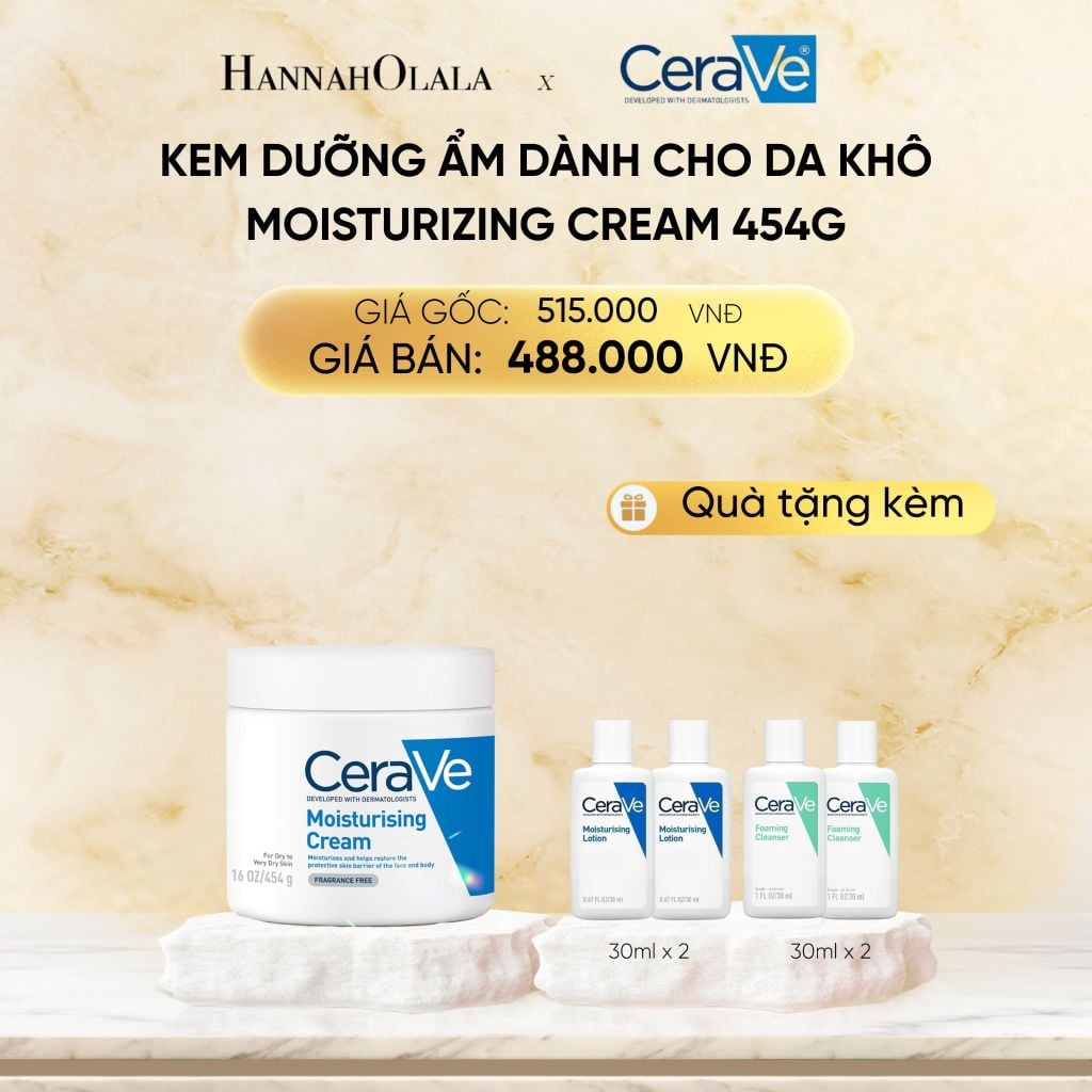  DEAL 3 KEM DƯỠNG ẨM DÀNH CHO DA KHÔ MOISTURIZING CREAM 454G 
