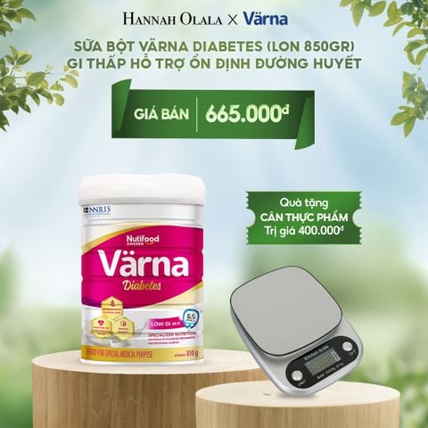 E56_DEAL 3 SỮA BỘT VARNA DIABETES LON 850G - HỖ TRỢ ỔN ĐỊNH ĐƯỜNG HUYẾT 