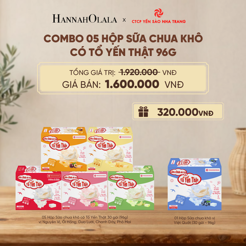  COMBO 05 SỮA CHUA KHÔ CÓ TỔ YẾN THẬT 96G - DEAL 3 - D212 