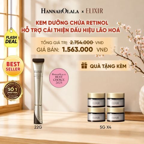  [FLASHSALE] KEM DƯỠNG DA CẢI THIỆN 11 LOẠI NẾP NHĂN SÂU ELIXIR RETINOL POWER WRINKLE SMOOTHING CREAM 22G ( PHIÊN BẢN CẢI TIẾN MỚI) - DEAL 3 