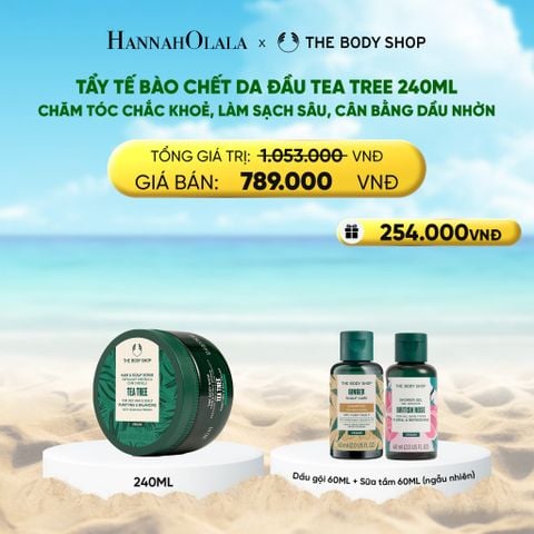  TẨY TẾ BÀO CHẾT LÀM SẠCH & CÂN BẰNG DA ĐẦU NHỜN TEA TREE HAIR SCRUB 240ML 
